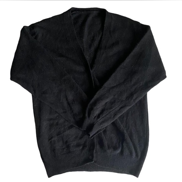 vintage black wool & angora cardigan - Picture 5 of 5